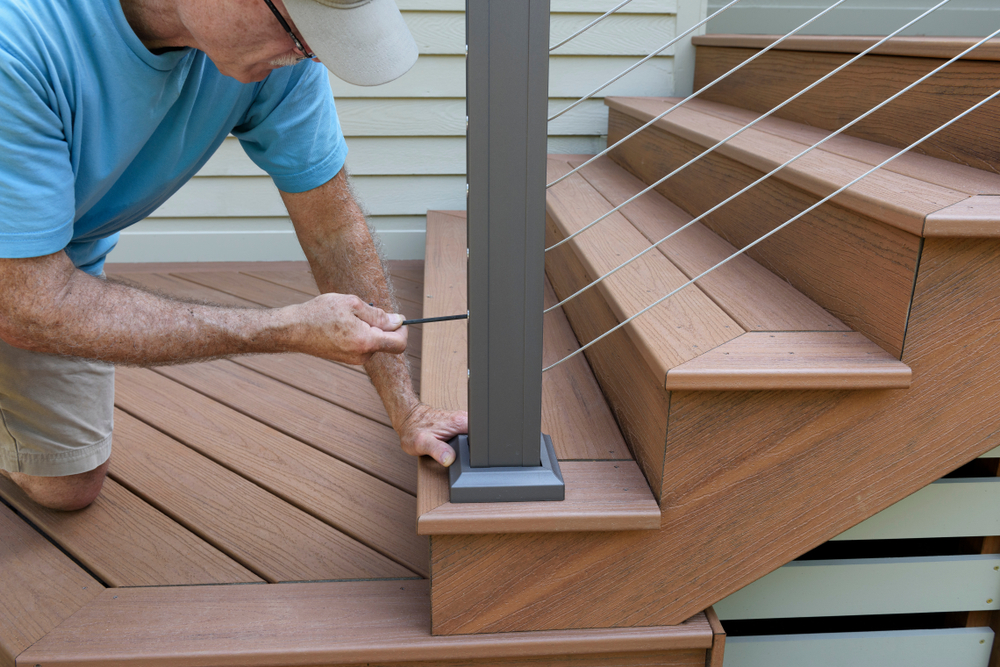 installation main courante escalier